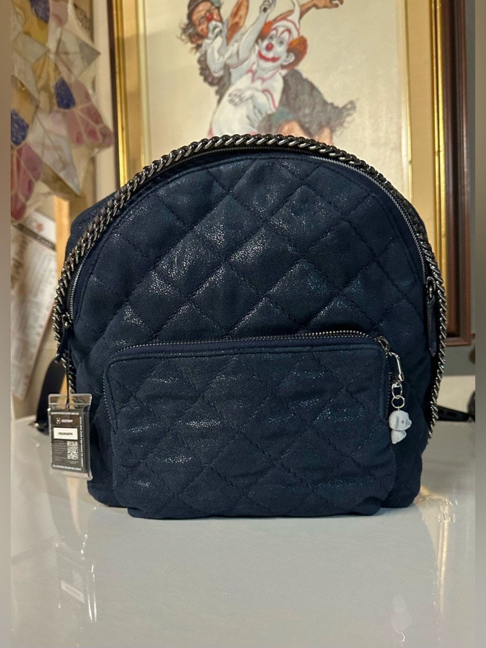 STELLA McCARTNEY Navy Quilted Backpack